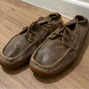 Twisted X Women's Driving Moc Brown Boat Shoes size 10M
